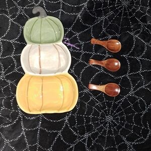 Robert Stanley 3 Tier Fall Pumpkin Dish